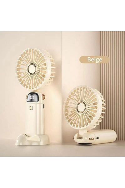 Choice Beige Mini Handheld Small Fan Portable Portable Silent Office Desk Student On Dormitory Charging Out