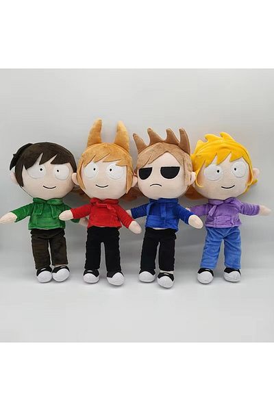 Choice WHITE 4pcs/set Tom Eddsworld Plush Toys Cute Tord Eddsworld Figure Plush Dolls Baby Soft Stuffed Toy
