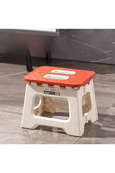 Choice D 1pcs Lightweight Folding Step Stool Multi Purpose Handheld Thickened Footstool Non-Slip Plastic .