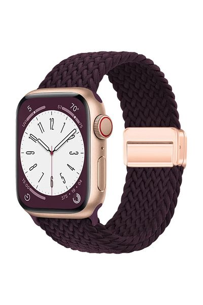 Choice 38mm 40mm 41mm dark cherry Braided Strap For Apple Watch Band 44mm 40mm 45mm 49mm 41mm 38 buckle Bra