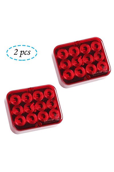 Choice 1 pair AOHEWEI 2 x LED Rear Fog Light for Trailer Fog Light Red 12 V 24 V Waterproof for Car Trailer