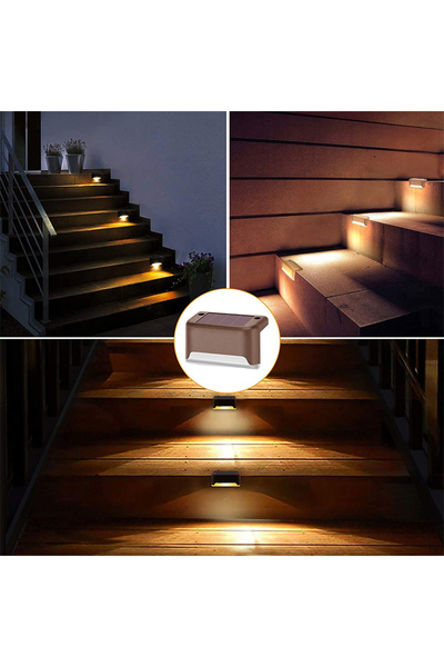 Choice 2PCS Warm White 2/4/8/16 Pack Solar Deck Lights LED Waterproof Outdoor Solar Powered LED Step Light