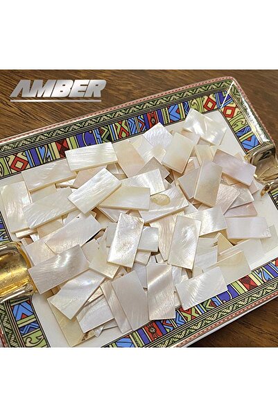 Choice 50 قطعة 2 × 1 سم 50 قطعة مستطيلة من بلاط الموزاييك من عرق اللؤلؤ الطبيعي مربع الشكل للمنزل