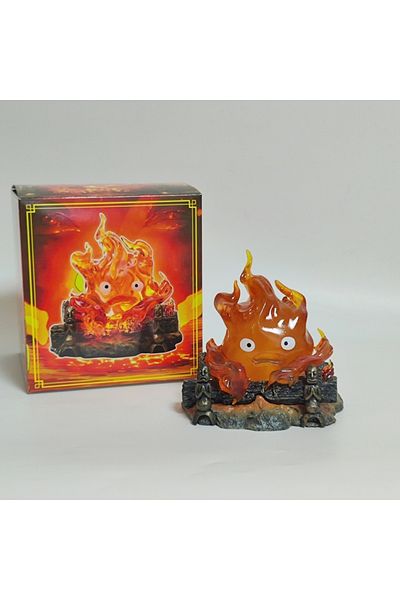 Choice White Hot Anime Calcifer Figure 12cm Pvc Luminous Model Toys Action Figures Gk Model Collection Home