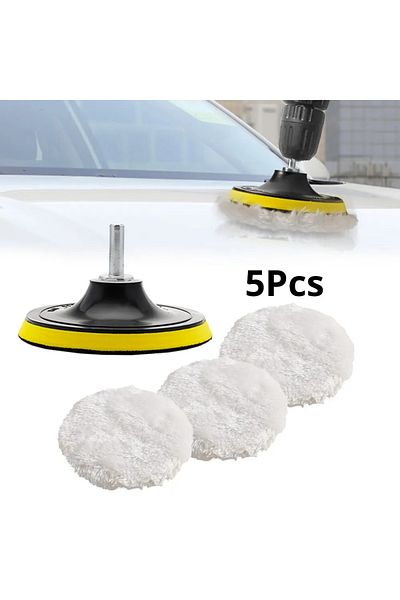 Choice 5pcs 3 Inch Polishing Kit Car Polishing Pad Car Waxing Sponge Disk Wool Wheel Auto Paint Care Pol...