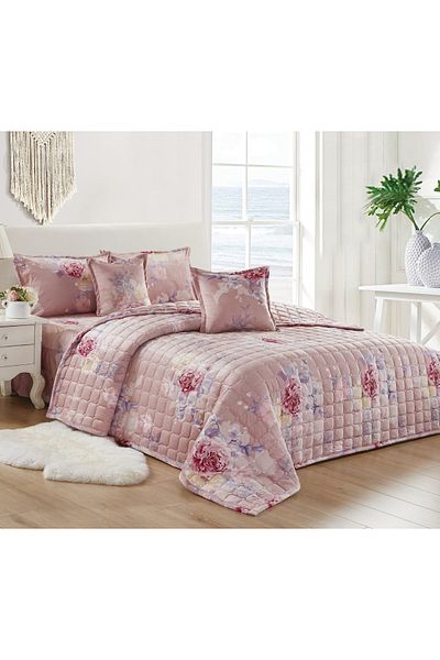 Generic 4 Pieces Floral Comforter Set For All Season Single Size 160X210Cm Velvet Bedding Set
