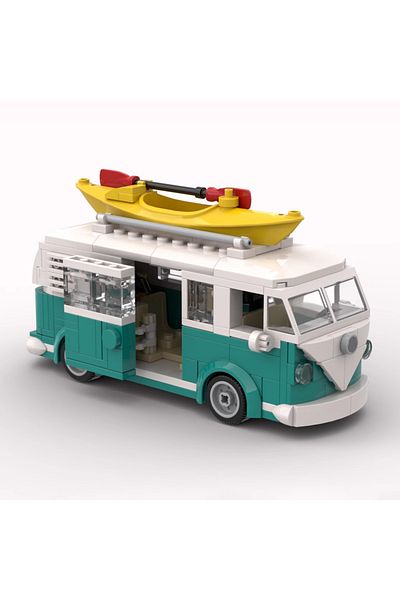 Choice 310 قطعة من Bricklink 10220 سيارة فنية VW T1 Camper Van Turquoise City Speed Champions Truck Sets Buil