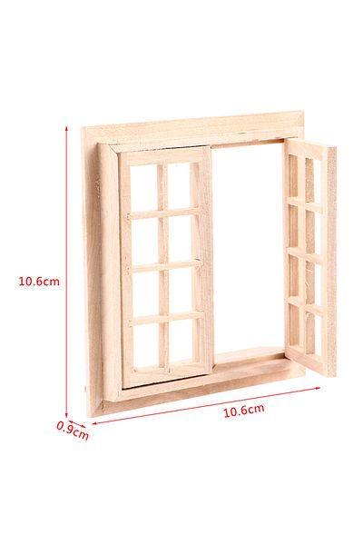 Choice 1 set 1 Set 1:12 Dollhouse Miniature DIY Wooden Window 16 Panel furniture for Children Play House To
