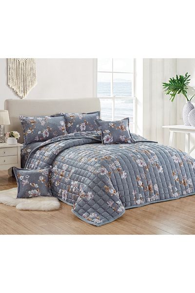 Generic 4 Pieces Floral Comforter Set For All Season Single Size 160X210Cm Velvet Bedding Set