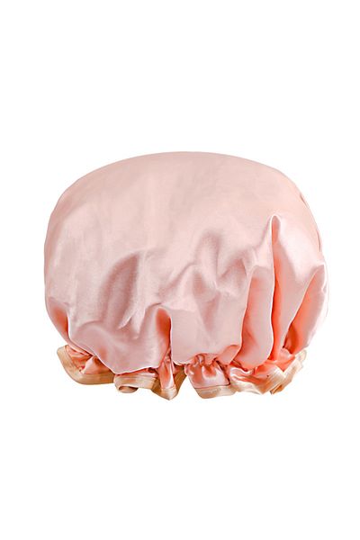 Choice Champagne gold 【Hot sales】Double Waterproof Shower Cap Female Adult Bath Hair Cover Shower Head Cap