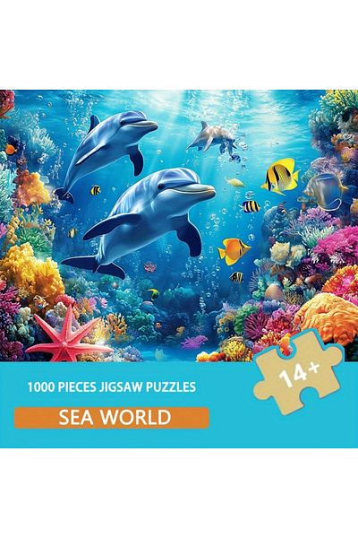 MaxRenard Sea World MINI 1000 Piece Jigsaw Puzzle for Adults Undersea World Made of Premium Paper Material Ide