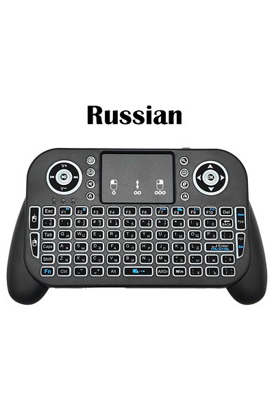 Choice Backlit Russian Mini Wireless Keyboard V8 7 Backlit 2.4G Bluetooth Air Mouse Remote Control Touchpad