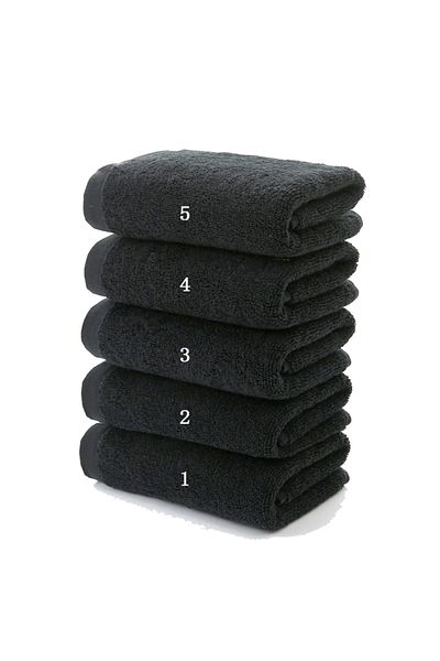 Choice 35x75cm 5 Pieces 35x75cm 5 Pieces 35x75cm 100% Cotton Black Face Towel Set No Fading Hand Towels For