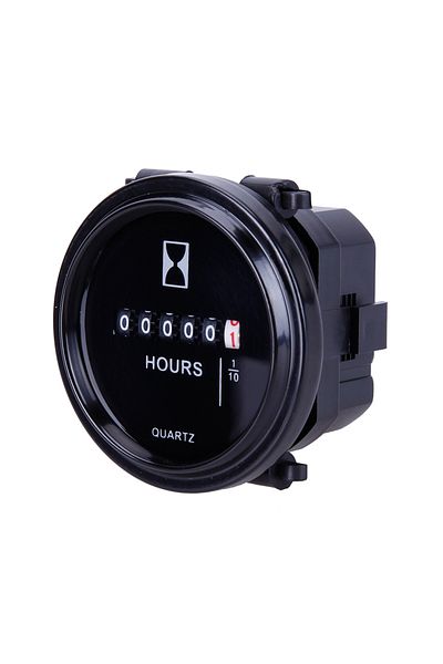 Choice black DC 12/24/36V Digital Hour Meter Counter Quartz Timer for Marine Boat Engine 2" Round Waterproo