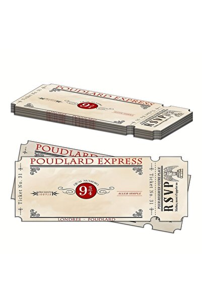 Choice 10 قطع من تذاكر القطار بلون المشمش، 9 3/4 بطاقة، تذاكر لحفلة هاري بوتر...