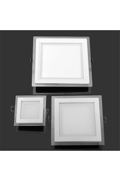 Choice 12W Warm White 3000K 6W 9W 12W 18W 24W LED Panel Downlight Square Glass Panel Lights Ceiling Recesse