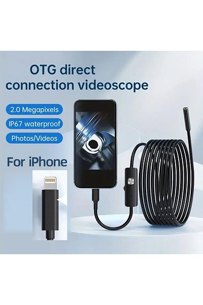 Choice كاميرا منظار داخلي 3 متر 8 مم مع كابل صلب للعدسة لأجهزة iPhone والسيارات ومنظار داخلي مقاوم للماء مزود بـ 8 مصابيح LED