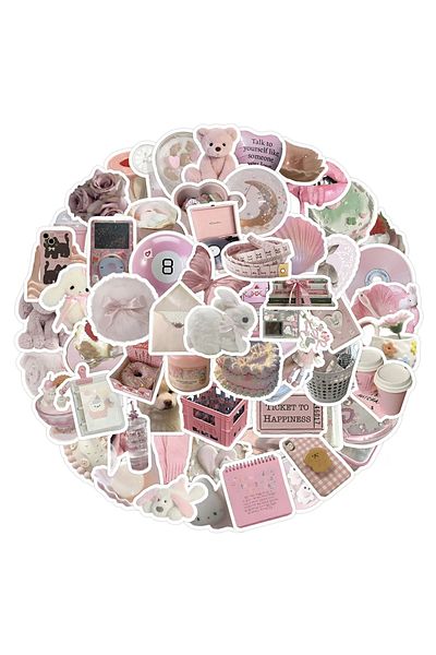 Choice 30Pcs 10/30/50/100pcs Cute Pink Girls Cartoon Stickers Aesthetic Decals Fridge Laptop Scrapbook Phon