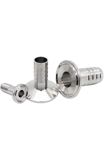Choice 8mm x Ferrule 25.4 Complete sizes OD 6MM-76MM Stainless Steel SS304 Sanitary Hose Barb Pipe Fitting