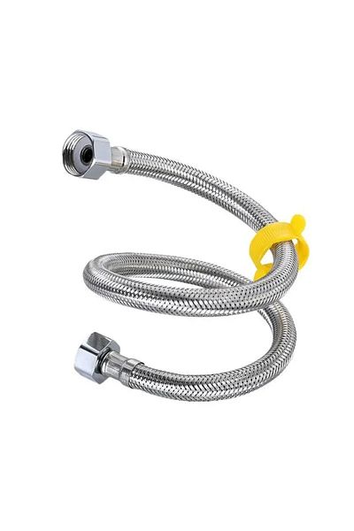 Choice 80cm 304 Stainless Steel Faucet Braided Water Pipe 1/2 Inch Hot And Cold Water Faucet Inlet Hose Hea