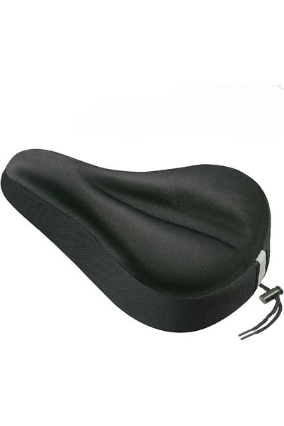 Choice Black Bike Seat Cover Gel Spong Comfortable Exercise Bike Seat Cushion Cover Soft for Cycling Class
