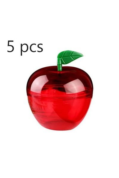 Choice 6x5cm 5PCs 5pcs Red Apple-shaped Candy Box Chocolate Container Packaging Storage Box DIY Wedding Chr