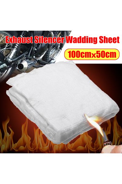 HulitTop Motorcycle Exhaust Pipe Silencer Cotton 5mm Heat Insulation Cottons Fiberglass Needle Felt Fiberg...