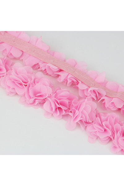 Choice 1 متر وردي (1 متر) قماش دانتيل شيفون حزام زينة زهرة هدية شرائط حرف غير...