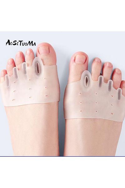 Choice 1 pair 2 Comfortable Silicone Front Foot Pads for Foot Health and Bunion Relief, Perfect for Night a