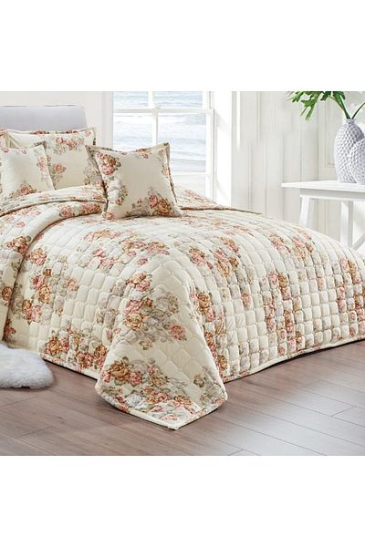 Generic 4 Pieces Floral Comforter Set For All Season Single Size 160X210Cm Velvet Bedding Set