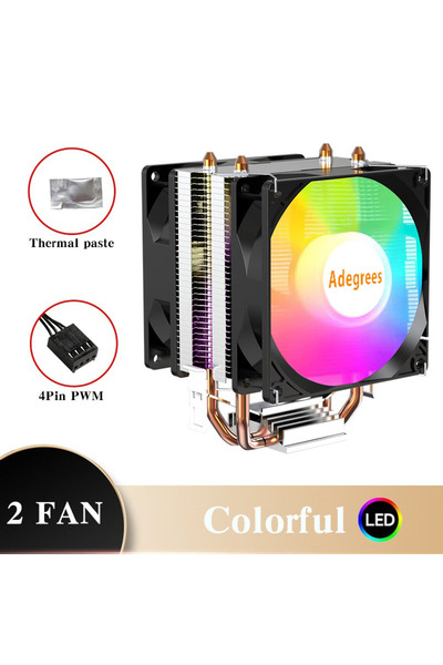 Choice4 مبرد وحدة المعالجة المركزية LGA2011-X79-X99-E5 ذو اللون الثابت والملون ذو 4 سنون ومبرد الكمبيوتر الهادئ ذو 3/4 سنون PWM لـ Intel LGA 1