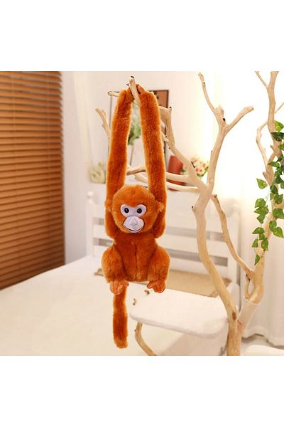 Choice 23cm Full Length75cm Gray Face Simulation Cute Monkey Plush Toy Golden Monkey Doll Long Arm Monkey H