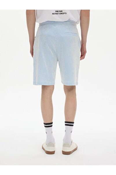 Ltb Basıc Jakarlı Örme Mavi Şort