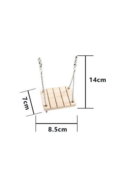 Choice 7 Cute Hamster Roller Toys Natural Wooden Pine Dumbells Unicycle Swing Chew Molars Toys Bird Rabbit.