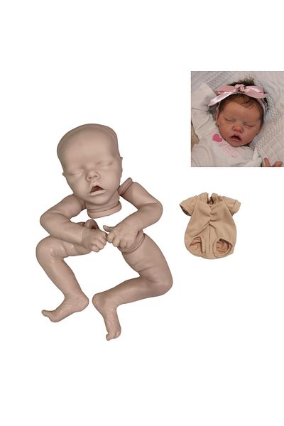 MRB With Cloth Body Blank Kit 17 Inches Unpainted Reborn Doll Kit Twin A Newborn Reborn Doll Kits Blank