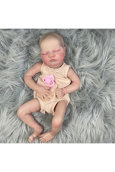 MRB 19inch MRB 19 inch Newborn Baby Reborn Doll Kit Baby Quinlyn Lifelike Soft Touch Already Painted Unf