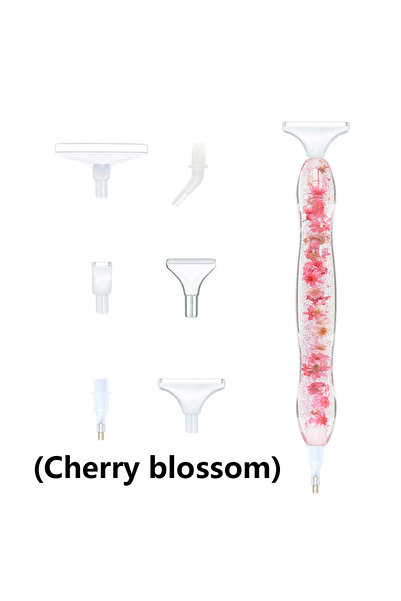 Choice قلم رسم ماسي من الراتينج خماسي الأبعاد على شكل زهرة الكرز مع 6 رؤوس أق...