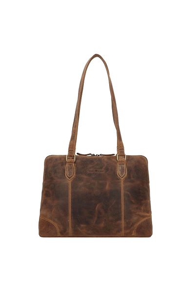 Greenburry Vintage Shopper Tasche Leder 37 cm Laptopfach