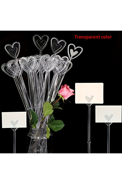 Choice عبوة واحدة من 50 قطعة من 80 مشبك زهور بلاستيكي رومانسي على شكل قلب - متينة وساحرة، مناسبة لـ