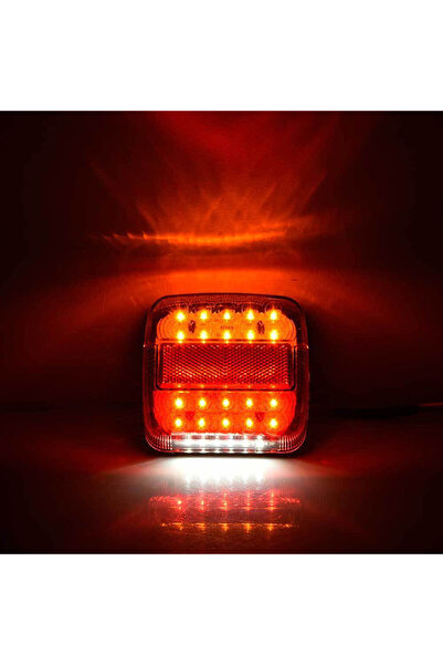 Choice 1pc 12V Trailer Truck 20 LED Taillight Brake Stop Turn Signal Indicator Light Lamp 107x102x30mm