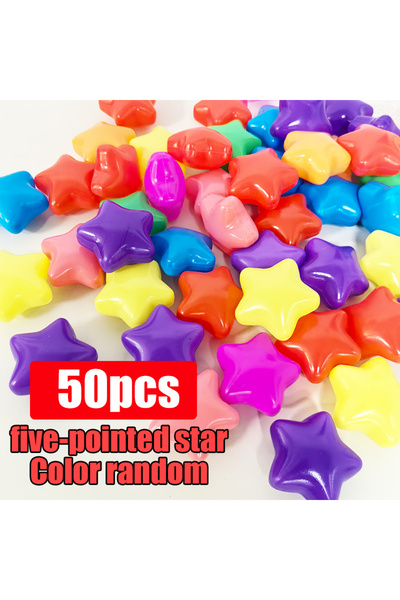 Choice 50 قطعة من كرات الرياضة الخارجية الملونة على شكل نجمة ناعمة لحمام السب...