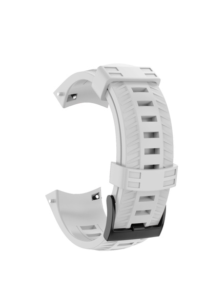 Choice سوار سيليكون مطاطي أبيض 24 مم لساعة Suunto 9 الذكية لساعة Suunto 9 baro R