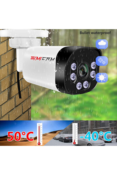 Choice كاميرا SIMICAM 4K DC 12V 4K Poe مع صوت 48 فولت POE/DC 12V 4MP/5MP/8MP Super HD بالأشعة تحت الحمراء الليلية