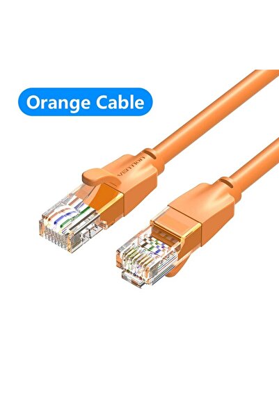 Choice حزمة 1 كابل إيثرنت Vention Cat6 دائري برتقالي بطول 2 متر CTA6 كابل إنت...
