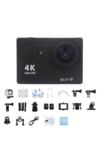 choice2 كاميرا أكشن سوداء فائقة الدقة 4K/30 إطارًا في الثانية مزودة بواي فاي ...