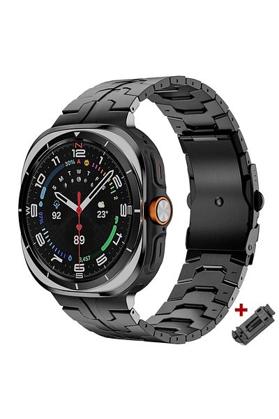Choice Galaxy Ultra 47mm Black Stainless Steel Strap For Samsung Galaxy Watch Ultra 47mm Band For Samsung G