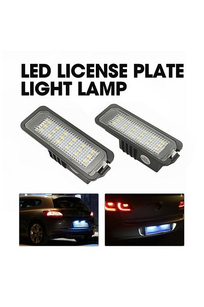 Choice 2pcs Number License Plate Light Lamp No Error LED White for VW Golf MK5 MK6 MK7 Passat Polo CC Eos