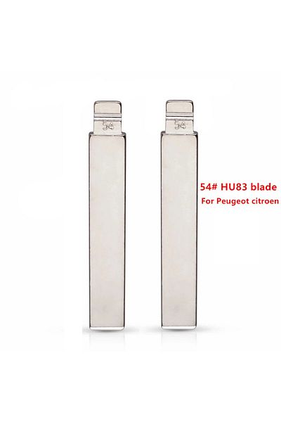 Choice 20pcs 5pcs 10pcs 20pcs 54# Hu83 Metal Uncut Blank Flip Remote Key Blade For Peugeot 407 Citroen For