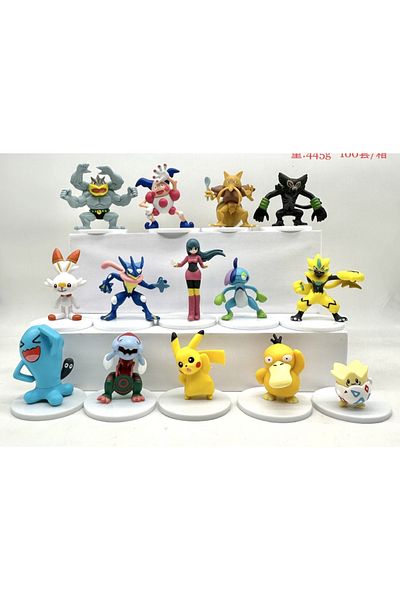 Choice no box 01 14pcs/set Pokemon Wobbuffet Greninja Alakazam Togepi Action Figure Toys 4-8cm