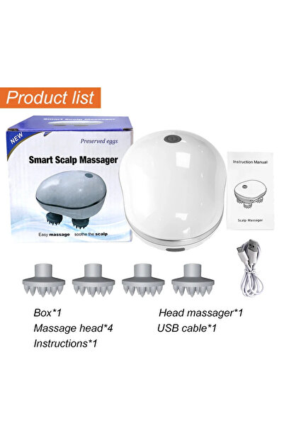 Hope Scalp Massager with 4 Kneading Massage Heads Head Body Massager for Hair Growth St